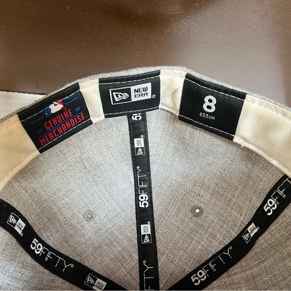 NEW ERA LOS ANGELES DODGERS MENS GREY HEATHER PATCH 59FIFTY FITTED HAT sz 8 - Picture 7 of 7